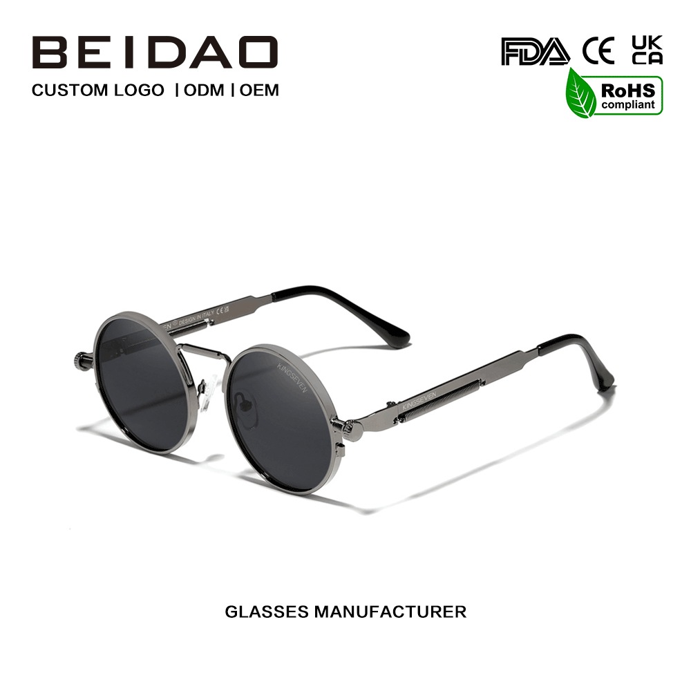 Dizajnové slnečné okuliare s UV 400 ochranou Polarized Vintage Metal Sunglasses