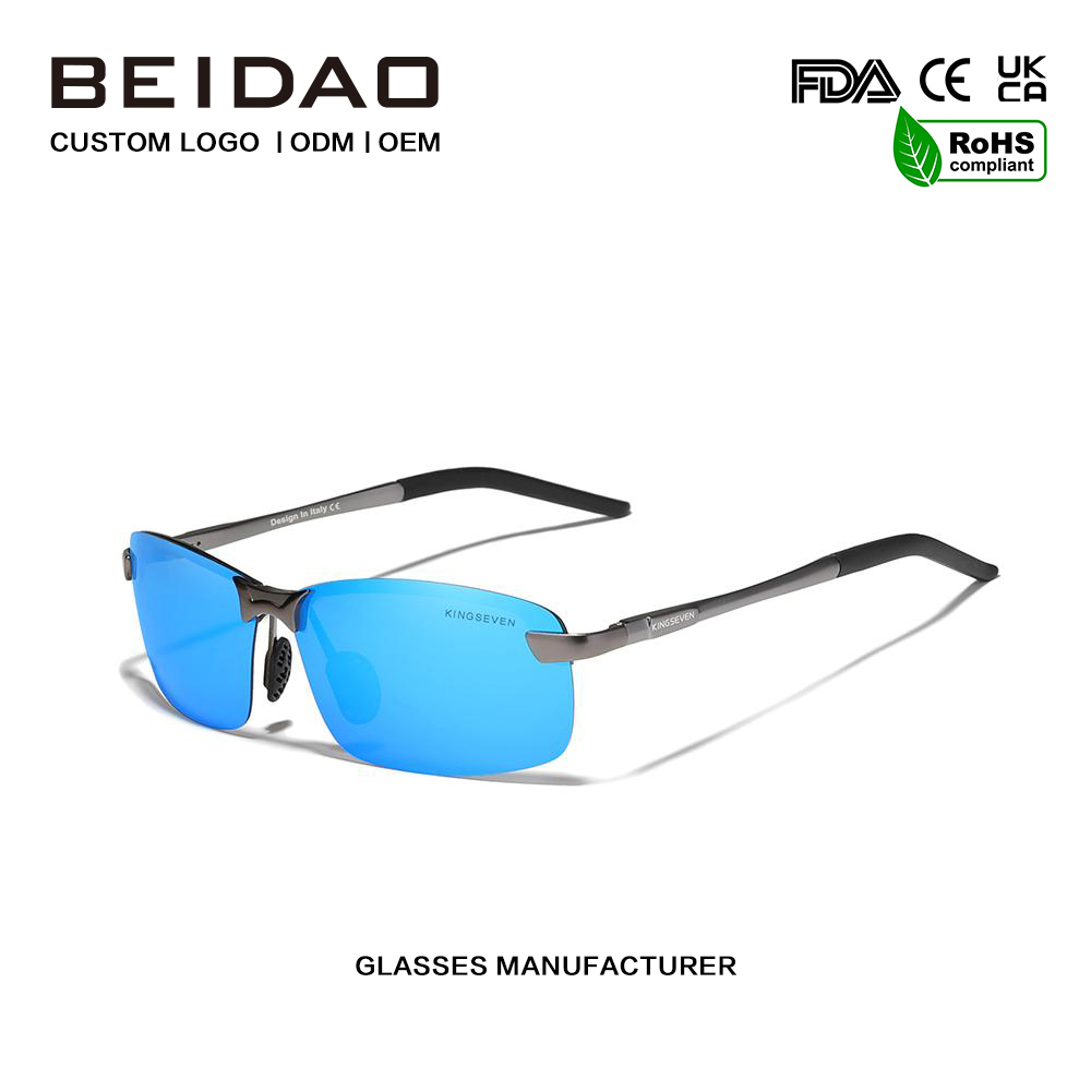 Moderné polarizačné slnečné okuliare Blue Fashion TR90 Alloy pre ženy a mužov