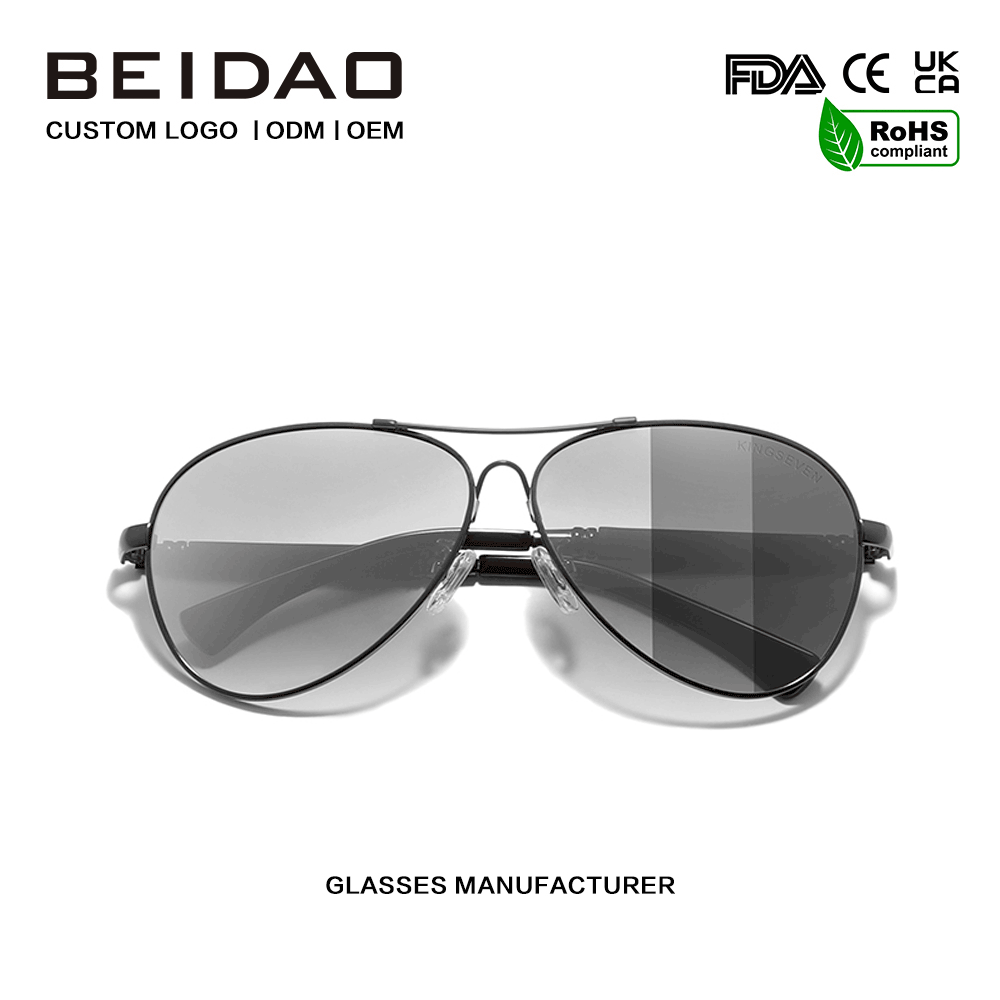 Moderné polarizačné fotochromatické šošovky Alloy Frame Driving Sunglasses
